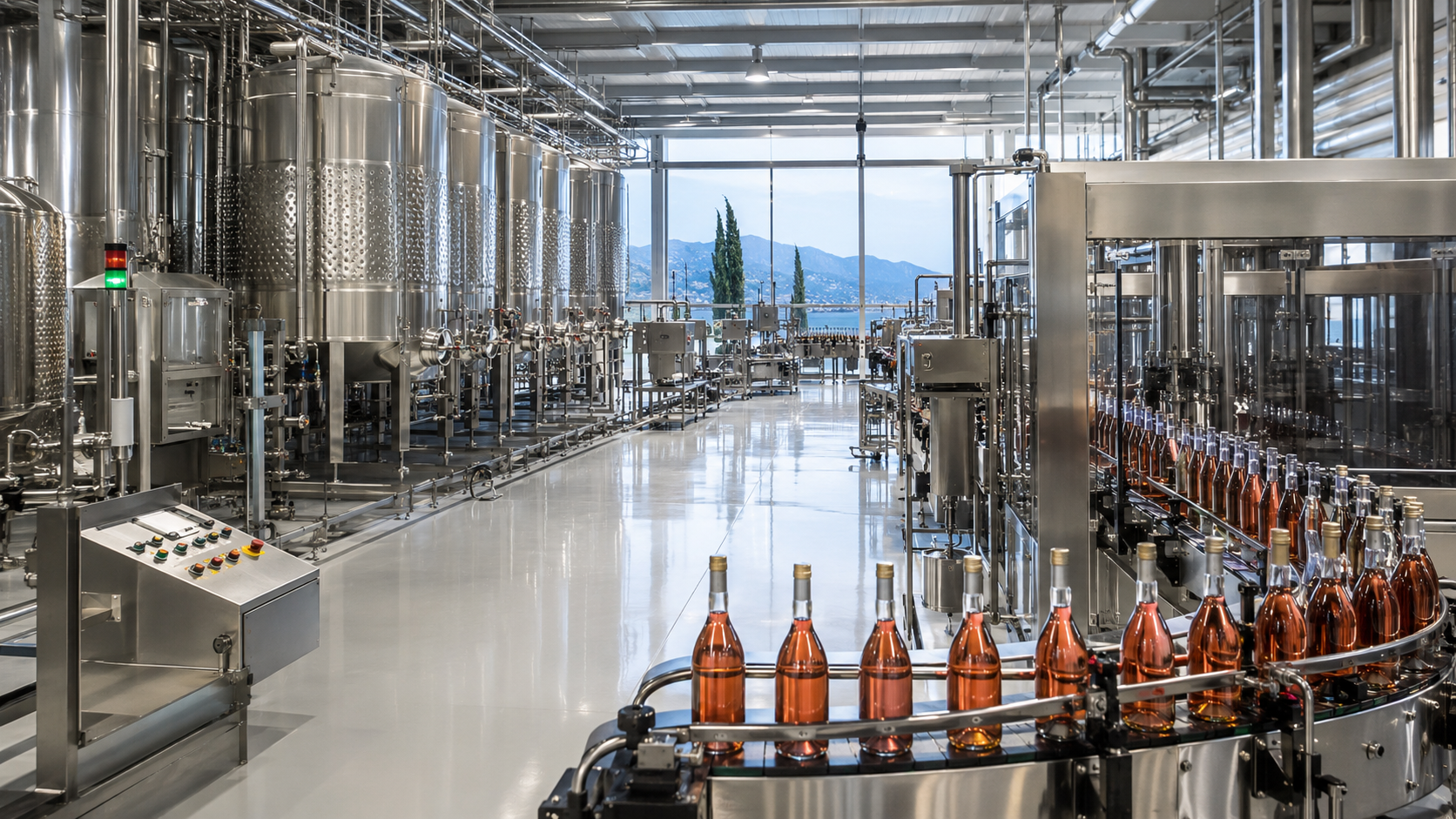 Beverage production equipment and bottling line in Northern Greece