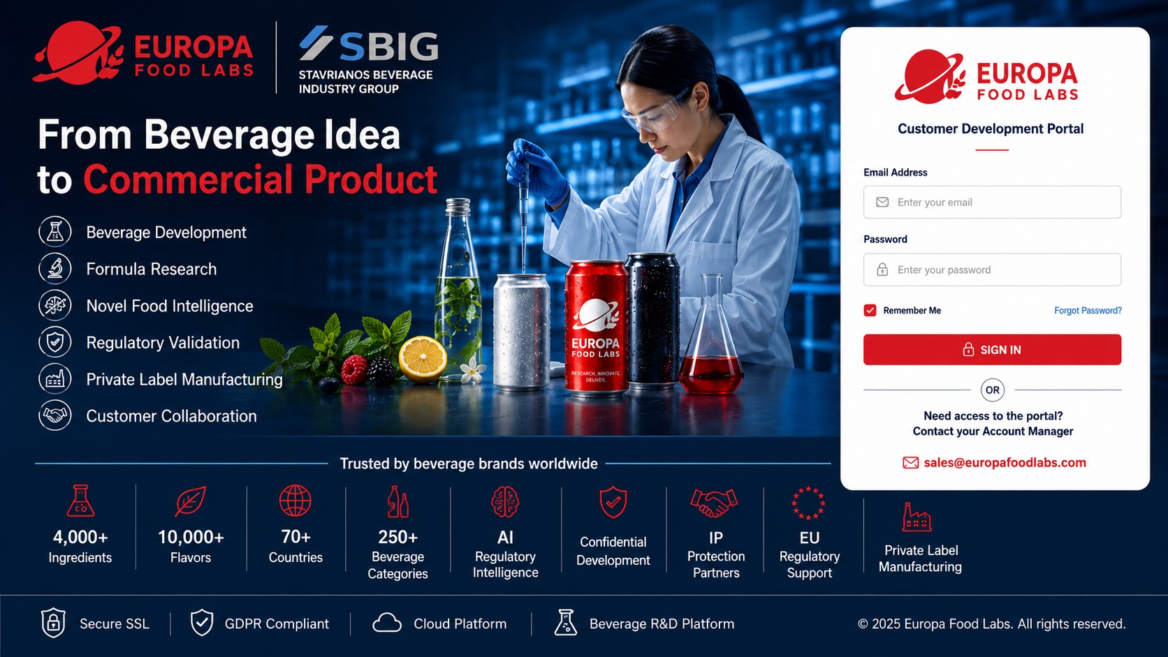 Europa Food Labs research and development