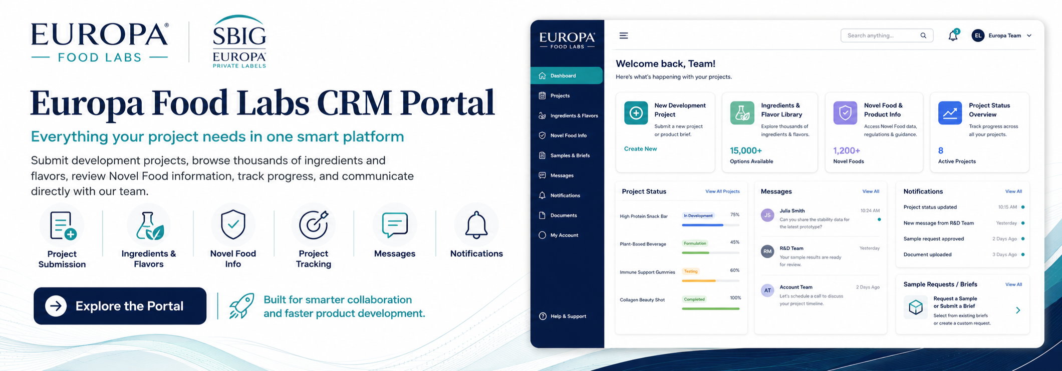 EUROPA FOOD LABS PORTAL